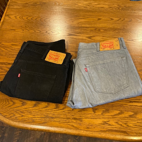 Levi's Other - Lot of 2 Levi’s 501 Jeans - 1 black - 1 gray - 40x32
